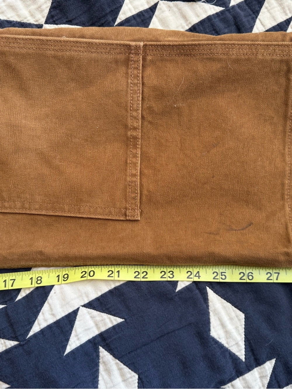 Carhartt Brown Canvas Work Overalls with Dark Brown Straps - Picture 5 of 7